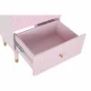 Nightstand DKD Home Decor 52 x 42 x 65 cm Metal Light Pink Mango wood