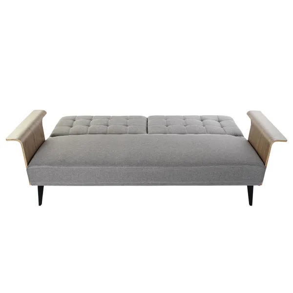 Sofabed DKD Home Decor Brown Grey Metal Urban 203 x 87 x 81 cm