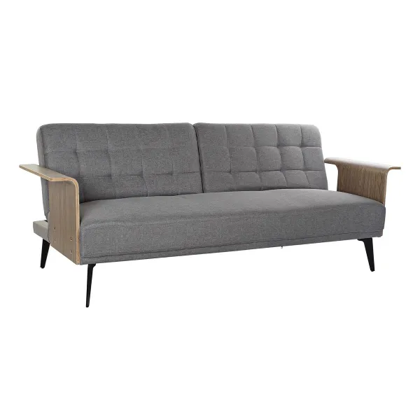 Izvelkams dīvāns DKD Home Decor Brūns Pelēks Metāls Urbāns 203 x 87 x 81 cm