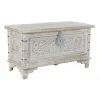 Kirstu DKD Home Decor 88 x 40 x 45 cm Valkoinen Messinki Mangopuu