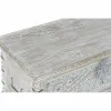 Kirstu DKD Home Decor 88 x 40 x 45 cm Valkoinen Messinki Mangopuu