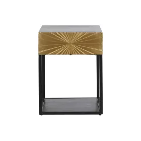 Ночной столик DKD Home Decor Позолоченный 35 x 40 x 55 cm Чёрный Металл Деревянный