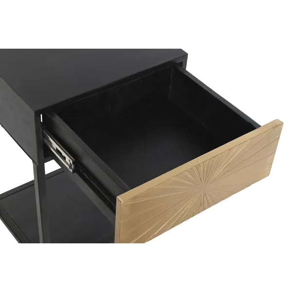 Spintelė DKD Home Decor Auksinis 35 x 40 x 55 cm Juoda Metalinis Medžio