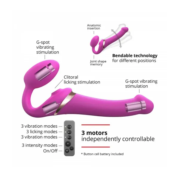 Vibrator Strap-on-me 6017449 Pink L