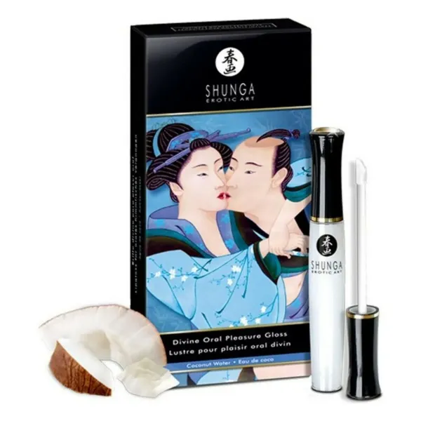 Divine Oral Pleasure Gloss Coconut Water Shunga GR27352 (10 ml) Coconut 10 ml