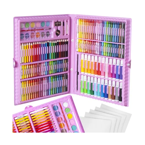 Maalaussetti matkalaukussa 168 osaa pinkki