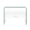 Nightstand DKD Home Decor White Transparent Crystal MDF Wood 50 x 40 x 45,5 cm