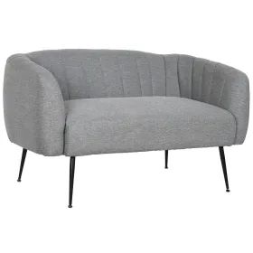 Sohva DKD Home Decor Musta Harmaa Vaahto Puu Metalli Sametti Scandi 129 x 75 x 73 cm