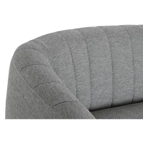 Sohva DKD Home Decor Musta Harmaa Vaahto Puu Metalli Sametti Scandi 129 x 75 x 73 cm