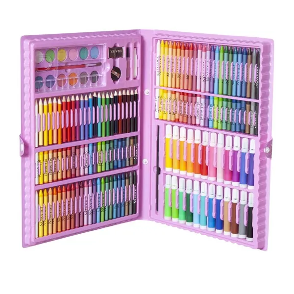 Painting set in a suitcase 168 pcs pink