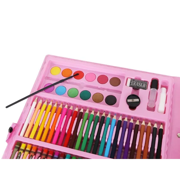 Painting set in a suitcase 168 pcs pink