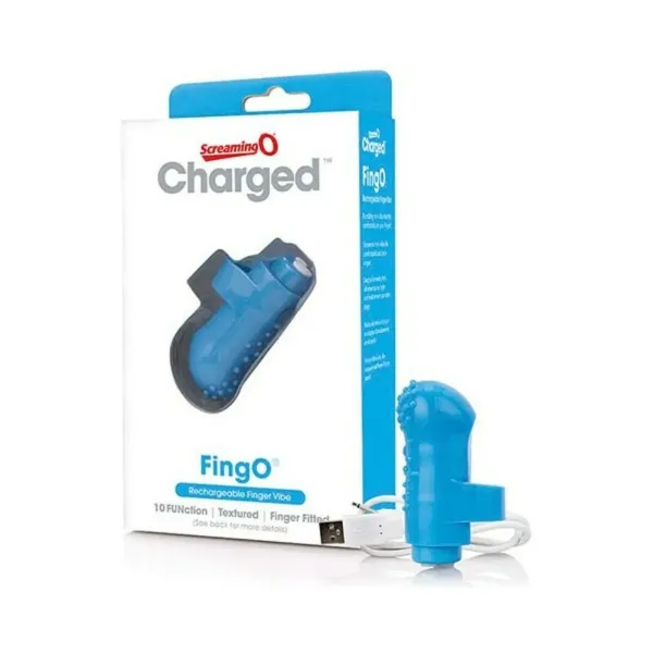 Charged FingO Finger Vibe Blue The Screaming O Charged Blue