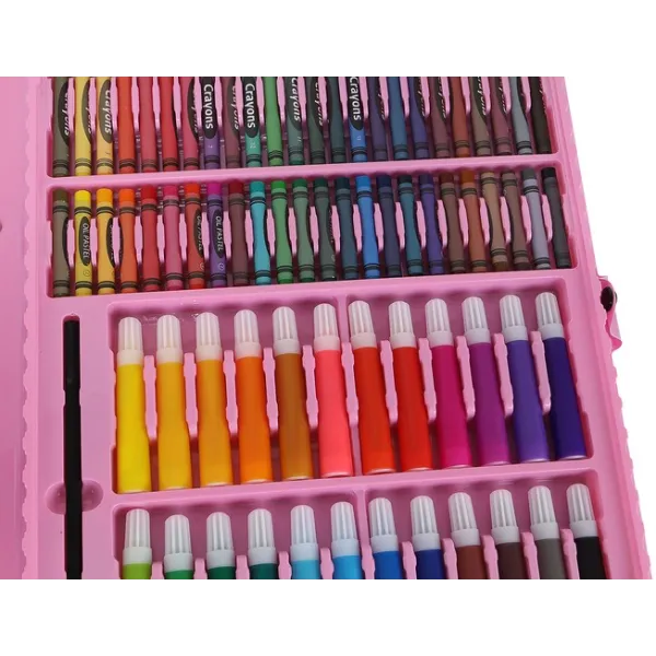 Painting set in a suitcase 168 pcs pink