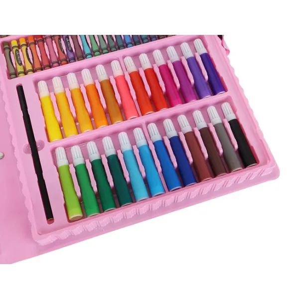 Painting set in a suitcase 168 pcs pink