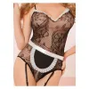 Room Service French Maid Set One Size Seven Til Midnight 9851 Black