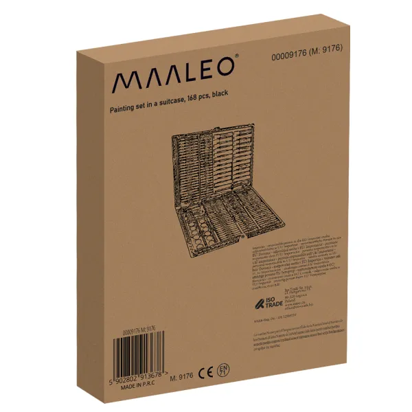 Painting set in a case 168 pcs black