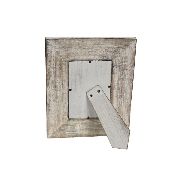 Фото рамка Home ESPRIT Белый Натуральный Стеклянный Древесина манго Индиец 21 x 2 x 26,5 cm