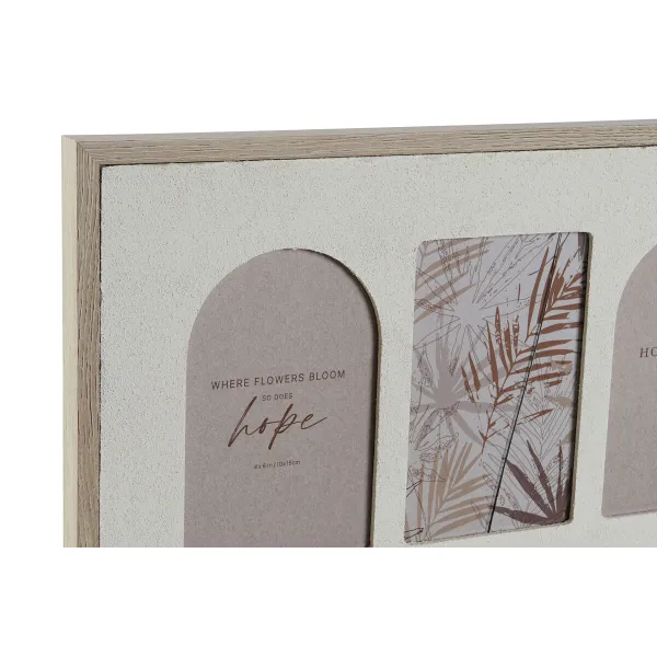 Photo frame Home ESPRIT Beige Crystal MDF Wood Scandinavian 60 X 3 X 34 cm