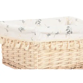 Pyykkikori Home ESPRIT Luonnollinen korihuonekalut Shabby Chic 48 x 38 x 22 cm 5 Kappaletta
