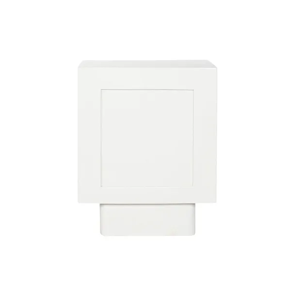 Nightstand Home ESPRIT White Natural 40 x 35 x 50 cm