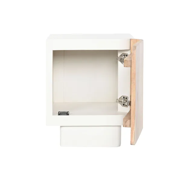 Nightstand Home ESPRIT White Natural 40 x 35 x 50 cm