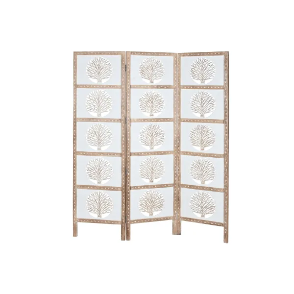 Širma Home ESPRIT Balta Natūralus Mango mediena Medžio MDF 153 X 2,3 X 182 CM