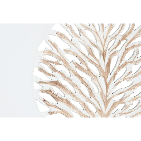 Folding screen Home ESPRIT White Natural Mango wood MDF Wood 153 X 2,3 X 182 CM