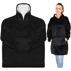 Толстовка XXL - черное одеяло