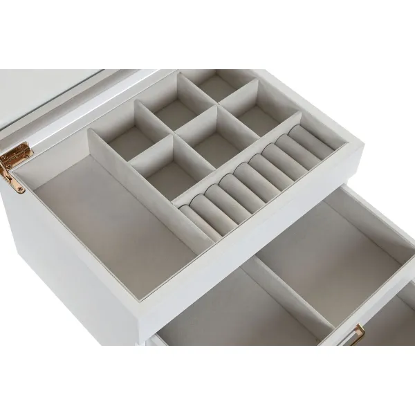 Lādīte Home ESPRIT Balts Koks Stikls