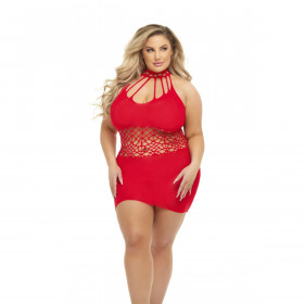 Dress Pink Lipstick Red (Queen size)