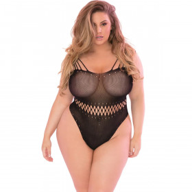 Leotard Pink Lipstick Black L