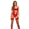 Leotard Bombshell Boudoir Red M