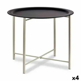 Вспомогательный стол Gift Decor Белый Чёрный 62 x 48,5 x 62 cm (4 штук)