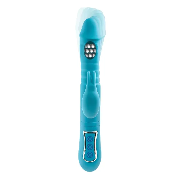 Double Penetration Stroker Adam & Eve Rabbit Blue
