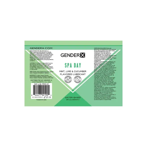 Lubricant Gender X SPA DAY 60 ml