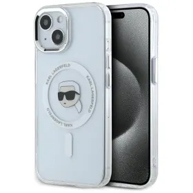 Karl Lagerfeld IML Metal Karl Head MagSafe - Case for iPhone 15 Plus (white)