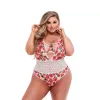 Leotard Baci Lingerie Floral & Lace White XL