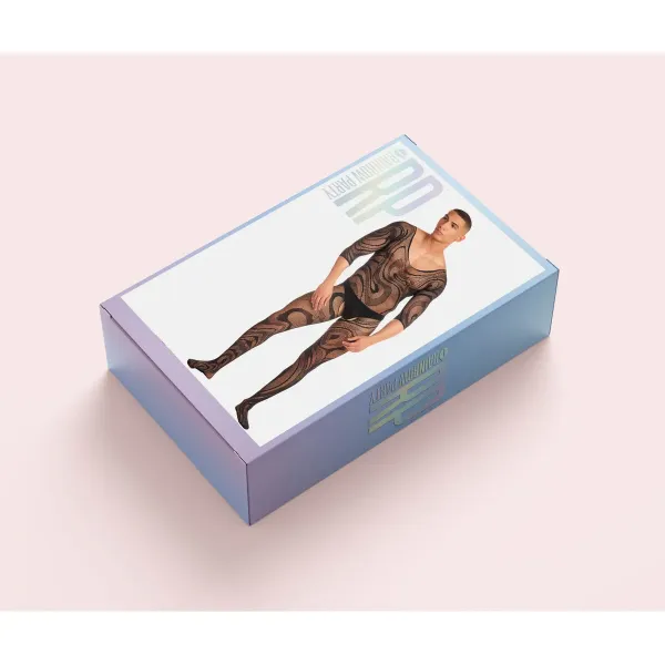 Underwear Set Rainbow Party Black S/M