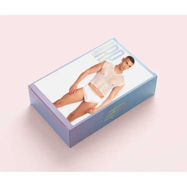 Underwear Set Rainbow Party White L/XL