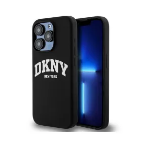 DKNY Liquid Silicone White Printed Logo MagSafe - Case for iPhone 14 Pro (black)