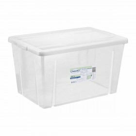 Storage Box with Lid Tontarelli 54 L Transparent (59 X 39 x 33 cm)