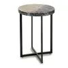 Side table Grey Metal Mother of pearl Particleboard (45 x 62 x 45 cm)