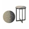 Side table Grey Metal Mother of pearl Particleboard (45 x 62 x 45 cm)
