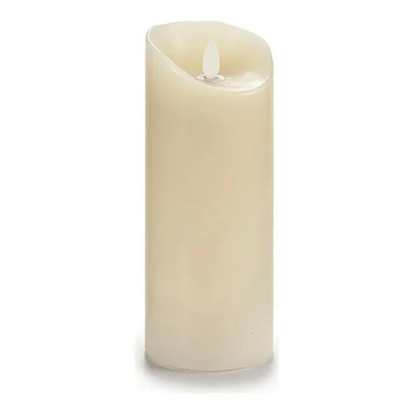 LED Candle Cream Plastic Wax 10 x 21,5 x 10 cm