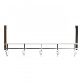 Door Coat Rack DKD Home Decor 8424001835256 Transparent Silver Metal 47 x 10 x 22 cm
