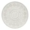Side table Mandala 40 x 39 x 40 cm Wood Brown White