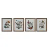 Painting DKD Home Decor 34 x 2 x 44 cm Cage Shabby Chic (4 Pieces)