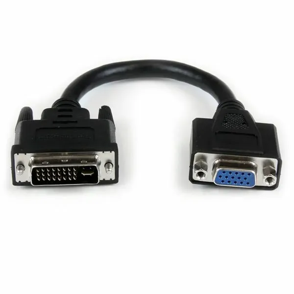 DVI-I to VGA Cable Startech DVIVGAMF8IN Black 0,2 m