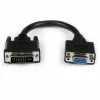 DVI-I to VGA Cable Startech DVIVGAMF8IN Black 0,2 m