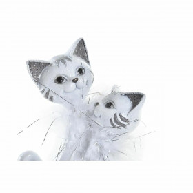 Decorative Figure DKD Home Decor 15 x 10 x 29 cm White Cats Romantic